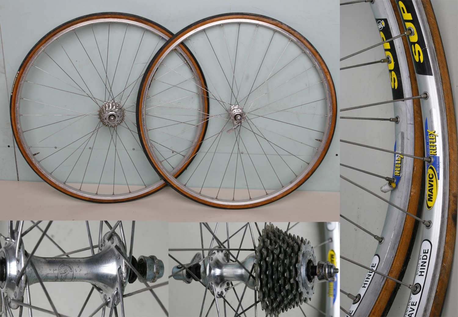 A Roues Vintage Course Road 700 28  Eroica Wheels Mavic Argentr 10 6 V S Vélo